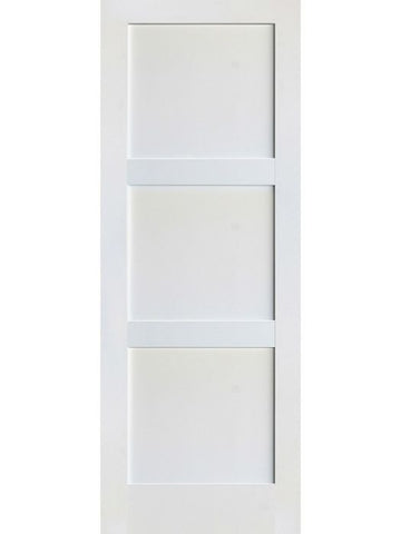 WDMA 28x80 Door (2ft4in by 6ft8in) Interior Barn Pine 80in Primed 3 Panel Shaker Single Door | 4103 1