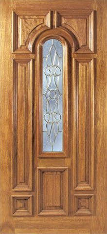 WDMA 30x80 Door (2ft6in by 6ft8in) Exterior Mahogany Ironbark Single Door w/ L Glass 1