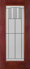 WDMA 30x80 Door (2ft6in by 6ft8in) Exterior Cherry Full Lite Single Entry Door MI Glass 1