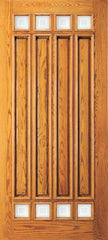 WDMA 30x80 Door (2ft6in by 6ft8in) Exterior Mahogany Single Door 4 Panel 8 Lite 1