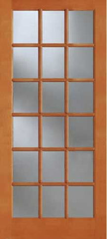 WDMA 30x96 Door (2ft6in by 8ft) Exterior Fir 1518 18-Lite Single Door 1