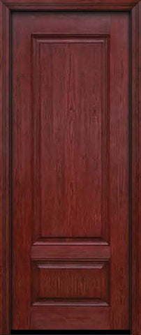 WDMA 30x96 Door (2ft6in by 8ft) Exterior Cherry 96in Two Panel Single Entry Door 1