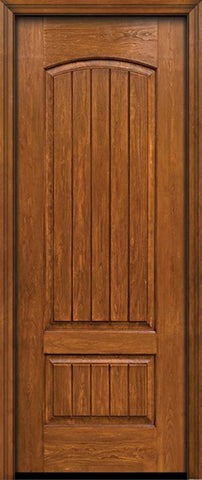 WDMA 30x96 Door (2ft6in by 8ft) Exterior Cherry 96in Plank Two Panel Single Entry Door 1