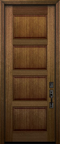 WDMA 30x96 Door (2ft6in by 8ft) Exterior Mahogany 96in 4 Panel DoorCraft Door 2