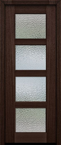 WDMA 30x96 Door (2ft6in by 8ft) Exterior Mahogany 96in 4 lite TDL Continental DoorCraft Door w/Textured Glass 2