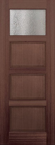 WDMA 30x96 Door (2ft6in by 8ft) Exterior Mahogany 96in 1 lite TDL Continental DoorCraft Door w/Textured Glass 1