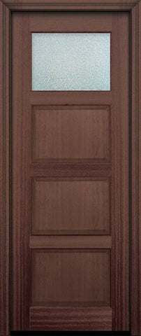 WDMA 30x96 Door (2ft6in by 8ft) Exterior Mahogany 96in 1 lite TDL Continental DoorCraft Door w/Textured Glass 2