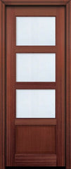 WDMA 30x96 Door (2ft6in by 8ft) Exterior Mahogany 96in 3 lite TDL Continental DoorCraft Door w/Bevel IG 2