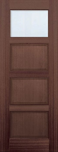 WDMA 30x96 Door (2ft6in by 8ft) Exterior Mahogany 96in 1 lite TDL Continental DoorCraft Door w/Bevel IG 1