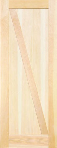 WDMA 32x80 Door (2ft8in by 6ft8in) Interior Pocket Paint grade 791N Wood 2 Panel Rustic-Old World Shaker Single Door 1