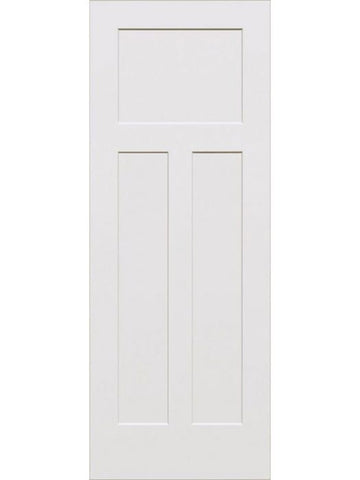 WDMA 32x80 Door (2ft8in by 6ft8in) Interior Barn Smooth 80in 3-Panel Craftsman Primed 1