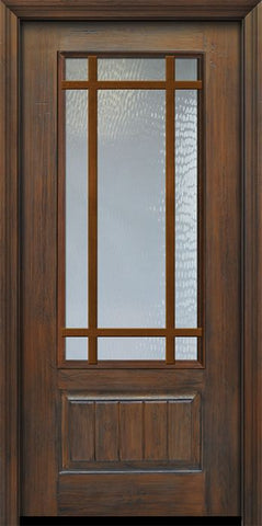 WDMA 32x80 Door (2ft8in by 6ft8in) Patio Cherry IMPACT | 80in 3/4 Lite 1 Panel 9 Lite SDL Door 1