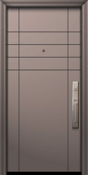 WDMA 32x80 Door (2ft8in by 6ft8in) Exterior Smooth 80in Fleetwood Solid Contemporary Door 1