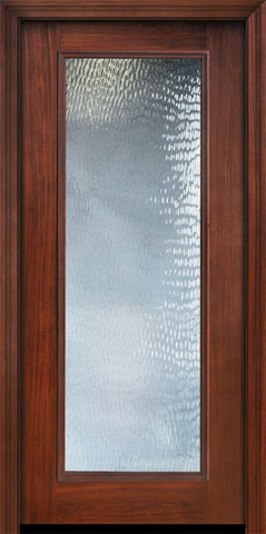 WDMA 32x80 Door (2ft8in by 6ft8in) French Cherry 80in Full Lite Privacy Glass Door 1