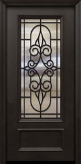 WDMA 32x80 Door (2ft8in by 6ft8in) Exterior 80in ThermaPlus Steel Salento 1 Panel 3/4 Lite GBG Door 1