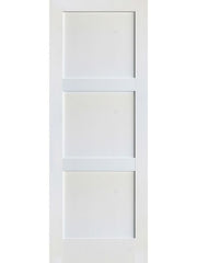 WDMA 32x96 Door (2ft8in by 8ft) Interior Swing Smooth 96in 3 Panel Primed Shaker 1-3/4in 20 Min Fire Rated 1