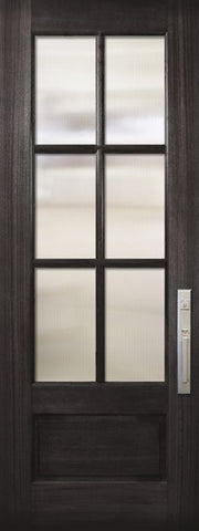 WDMA 32x96 Door (2ft8in by 8ft) Exterior Mahogany 96in 3/4 Lite 6 Lite SDL DoorCraft Door 1