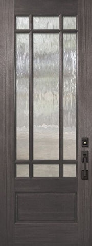 WDMA 32x96 Door (2ft8in by 8ft) Exterior Mahogany 96in 3/4 Lite Marginal 9 Lite SDL DoorCraft Door 1