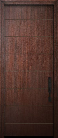 WDMA 32x96 Door (2ft8in by 8ft) Exterior Mahogany IMPACT | 96in Westwood Solid Contemporary Door 1