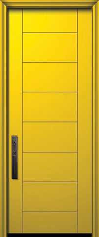 WDMA 32x96 Door (2ft8in by 8ft) Exterior Smooth IMPACT | 96in Brentwood Solid Contemporary Door 1