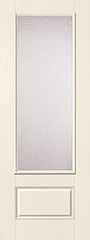 WDMA 32x96 Door (2ft8in by 8ft) Exterior Smooth Fiberglass Impact Door 8ft 3/4 Lite Granite 1
