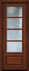 WDMA 32x96 Door (2ft8in by 8ft) Patio Cherry IMPACT | 96in 3/4 Lite 1 Panel 4 Lite SDL Door 1