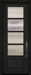 WDMA 32x96 Door (2ft8in by 8ft) Exterior Cherry IMPACT | 96in 1 Panel 3/4 Lite Urban Steel Grille Door 1