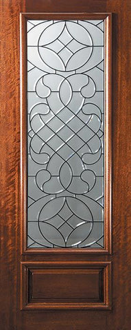 WDMA 32x96 Door (2ft8in by 8ft) Exterior Mahogany 96in 3/4 Lite Savoy Door 1