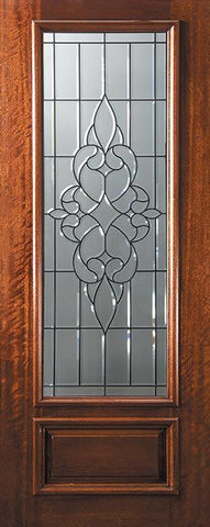 WDMA 32x96 Door (2ft8in by 8ft) Exterior Mahogany 96in 3/4 Lite Courtlandt Door 1