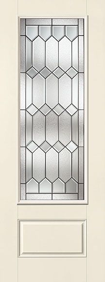 WDMA 32x96 Door (2ft8in by 8ft) Exterior Smooth Fiberglass Impact Door 8ft 3/4 Lite Crystalline 1