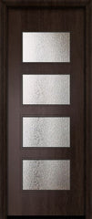 WDMA 32x96 Door (2ft8in by 8ft) Exterior Mahogany 96in Santa Monica Contemporary Door w/Textured Glass 2