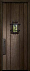 WDMA 32x96 Door (2ft8in by 8ft) Exterior Mahogany IMPACT | 96in Plank Door with Speakeasy 1