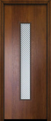 WDMA 32x96 Door (2ft8in by 8ft) Exterior Mahogany 96in Malibu Contemporary Door w/Metal Grid 2