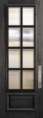 WDMA 32x96 Door (2ft8in by 8ft) Exterior Mahogany 96in 3/4 Lite Minimal Steel Grille Portobello Door 1