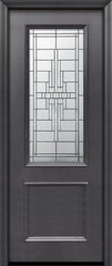 WDMA 32x96 Door (2ft8in by 8ft) Exterior 96in ThermaPlus Steel Remington 1 Panel 2/3 Lite Door 1