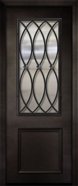 WDMA 32x96 Door (2ft8in by 8ft) Exterior 96in ThermaPlus Steel La Salle 1 Panel 2/3 Lite Door 1