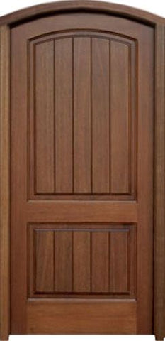 WDMA 34x78 Door (2ft10in by 6ft6in) Exterior Mahogany Decatur Hendersonville Impact Single Door/Arch Top 1