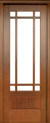 WDMA 34x78 Door (2ft10in by 6ft6in) Patio Mahogany Alexandria SDL 9 Lite Impact Single Door 1