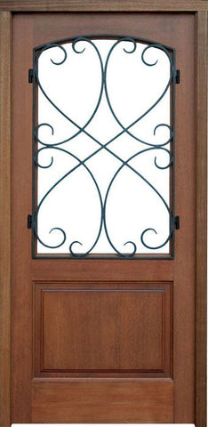 WDMA 34x78 Door (2ft10in by 6ft6in) Exterior Mahogany Inglewood Hendersonville Single Door 1