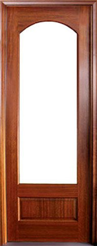WDMA 34x78 Door (2ft10in by 6ft6in) Patio Mahogany Tiffany 1 Lite Impact Single Door 1-3/4 Thick 1