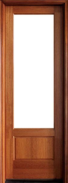 WDMA 34x78 Door (2ft10in by 6ft6in) French Mahogany Alexandria 1 Lite Impact Single Door 1-3/4 Thick 1