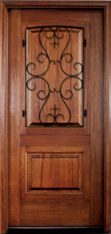 WDMA 34x78 Door (2ft10in by 6ft6in) Exterior Mahogany Solid Panel El Presidio Single Door Santa Barbara 1