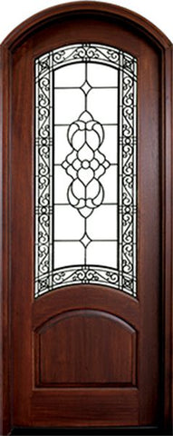 WDMA 34x78 Door (2ft10in by 6ft6in) Exterior Mahogany Lake Norman Single/Arch Top Aberdeen 1