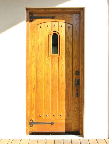 WDMA 34x78 Door (2ft10in by 6ft6in) Exterior Mahogany Chancery Single w Speakeasy Tuscany 2