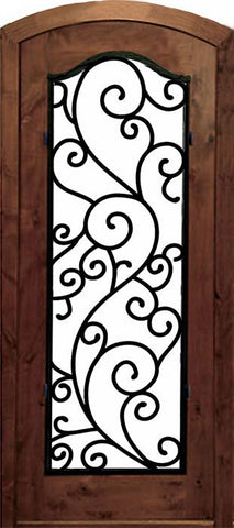 WDMA 34x78 Door (2ft10in by 6ft6in) Exterior Mahogany Knotty Alder or Cliffs Redwood Single Door/Arch Top 1