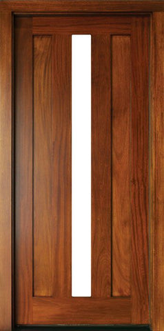 WDMA 34x78 Door (2ft10in by 6ft6in) Exterior Mahogany Milan Center Lite Single Door 1