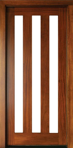 WDMA 34x78 Door (2ft10in by 6ft6in) Exterior Mahogany Milan 3 Lite Single Door 1