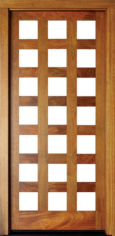 WDMA 34x78 Door (2ft10in by 6ft6in) Exterior Mahogany Milan 21 Lite Single Door 1