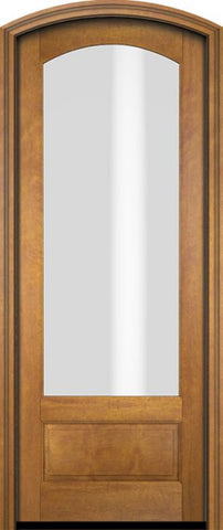 WDMA 34x78 Door (2ft10in by 6ft6in) Exterior Swing Mahogany 3/4 Arch Lite Arch Top Entry Door 1
