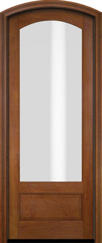 WDMA 34x78 Door (2ft10in by 6ft6in) Exterior Swing Mahogany 3/4 Arch Lite Arch Top Entry Door 4
